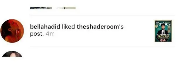 Bella Hadid ketahuan menyukai foto The Weeknd © Instagram.com