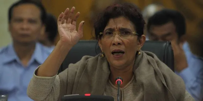 Menteri Susi Pudjiastuti mendapatkan penghargaan dari konferensi perikanan dan kelautan Amerika Serikat © merdeka.com