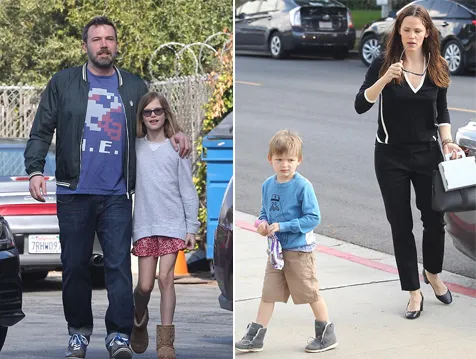 Ben dan Jennifer kembali berpisah saat menyadari adanya kamera paparazzi © dailymail.co.uk