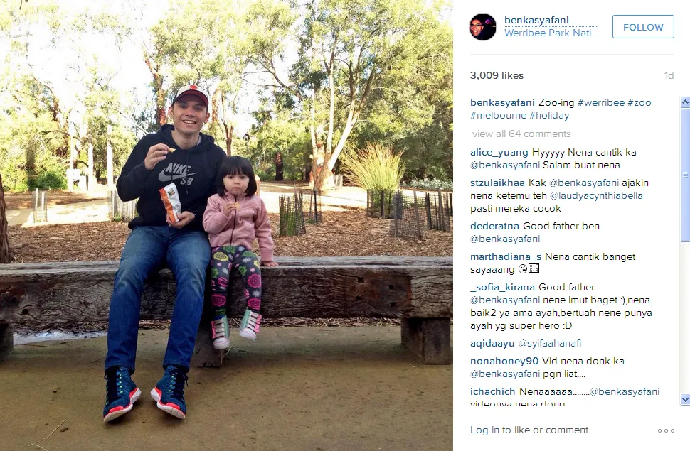 Ben dan Sienna di Australia / © Instagram