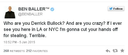 Ben Baller meluapkan kemarahannya karena Derrick Bullock mengklaim Taeyang Big Bang mencuri lagunya. @koreaboo.com