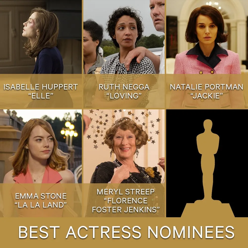 Pesaing Meryl di Oscar 2017 © Variety