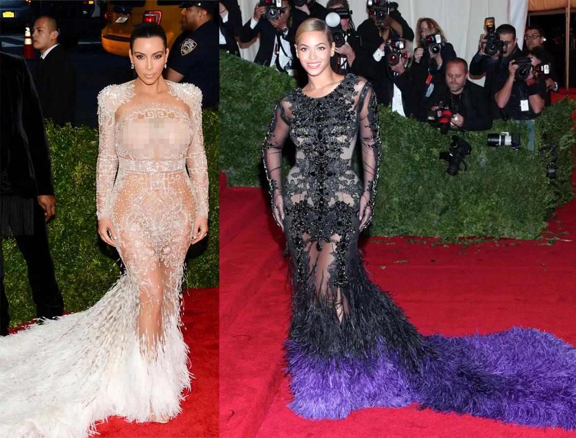 Dress Kim Kardashian jiplak milik Beyonce? © Splashnews