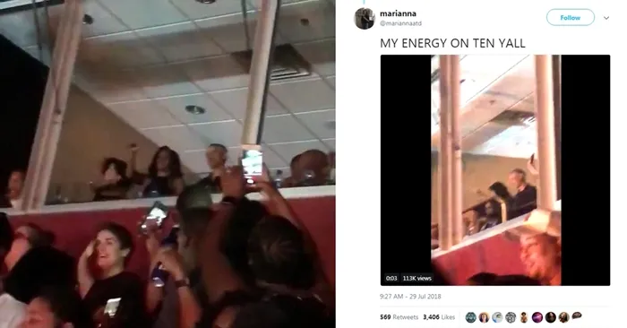 Michelle dan Barack Obama asik nikmati konser Beyonce di booth VIP. (twitter.com/marianaatd)