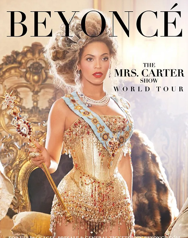 Poster Tur Dunia Beyonce Knowles @ dailymail.co.uk