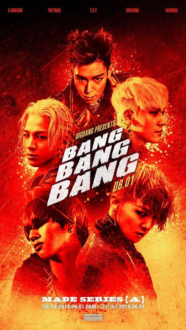Poster untuk lagu Bang Bang Bang milik Big Bang © YG Ent