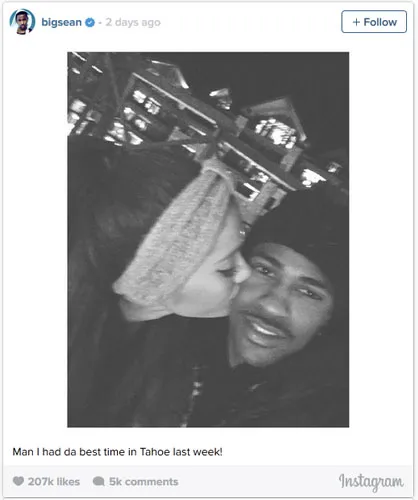 Serasi, Ariana Grande dan Big Sean saat berlibur di Danau Tahoe, California @ Instagram/bigsean