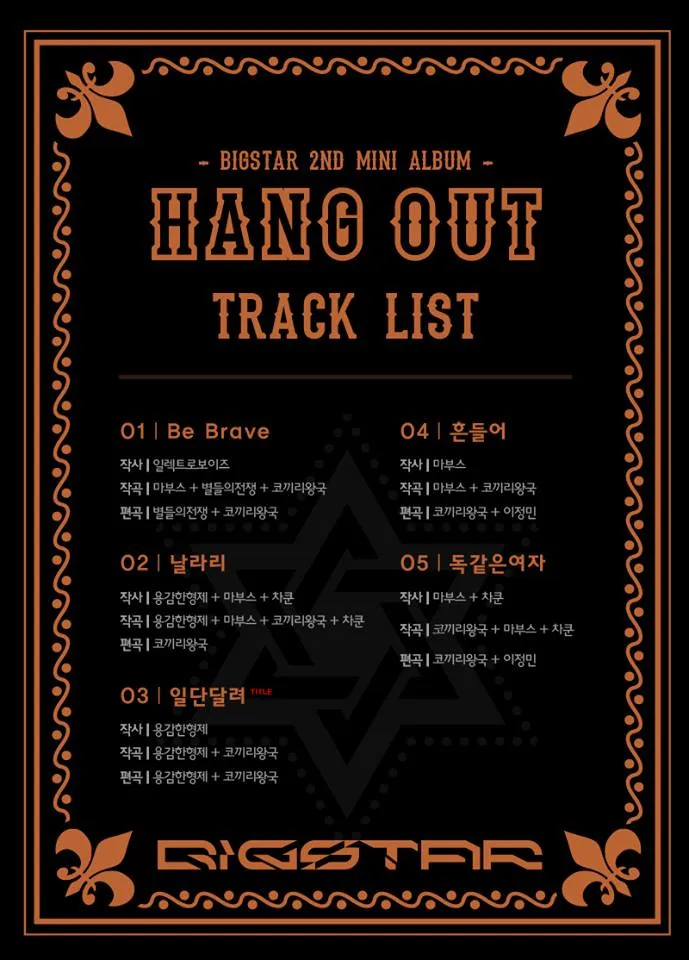 Daftar lagu album HANGOUT, Big Star ©soompi.com