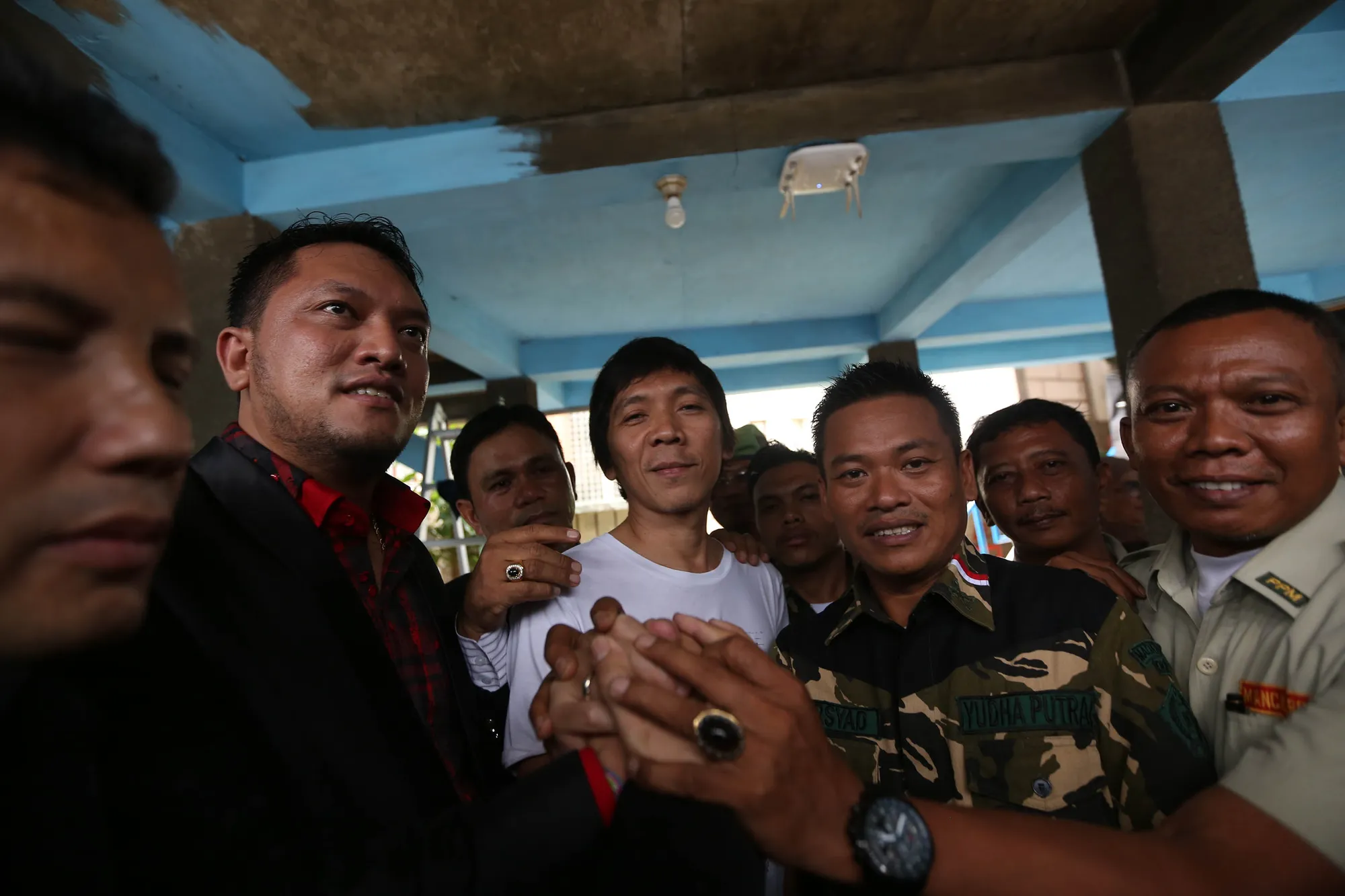 Bimbim sambut perwakilan PPM. ©KapanLagi.com®/Busan