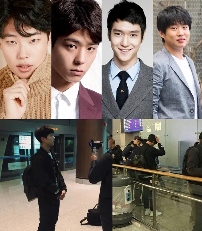 (Bawah) Park Bo Gum tampak ada di bandara untuk terbang ke Afrika. © istimewa
