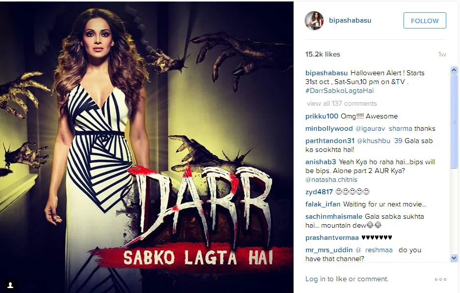 Ini dia serial terbaru bertema horor yang dibintangi Bipasha © Instagram.com/bipashabasu