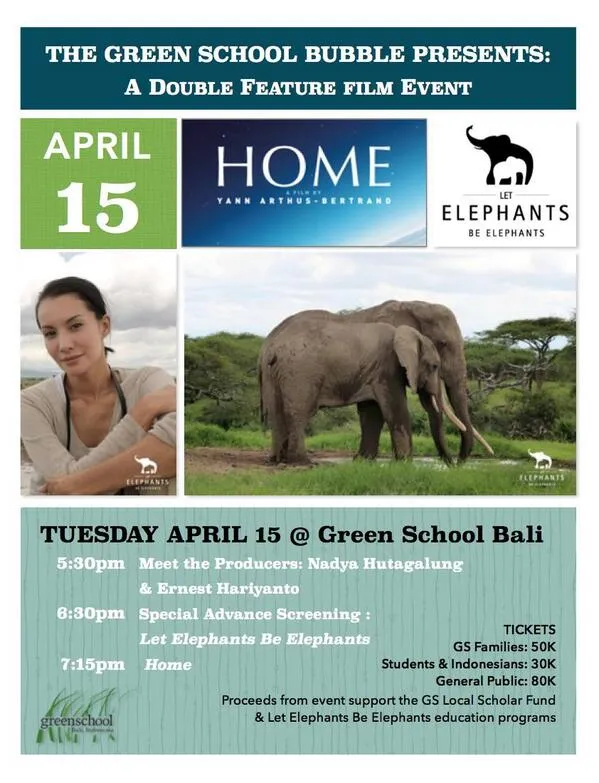 Poster Special Screening Let Elephants be Elephants. ©greenschoolbali