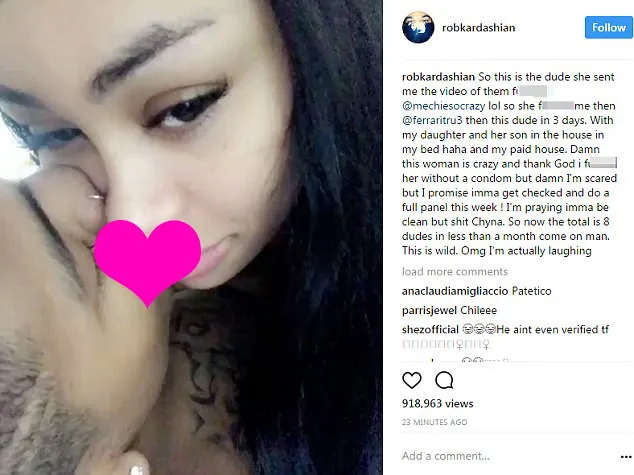 Rob umbar aib memalukan Blac Chyna © instagram.com/robkardashian