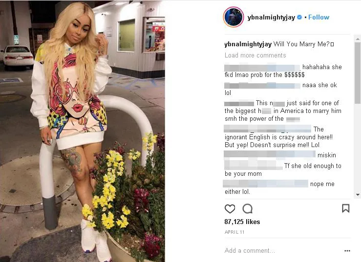 YBN dikabarkan ingin menikahi Chyna namun kini semua berakhir. (instagram.com/ybnalmightyjay)