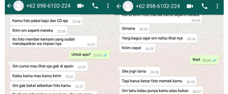 Tuliskan Kalimat Tak Senonoh