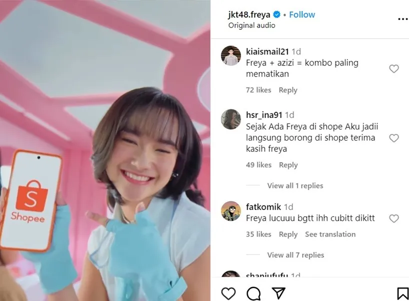 Sumber: instagram.com/jkt48.freya