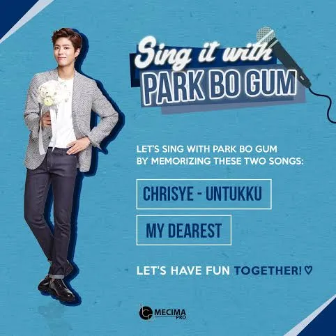 Track list yang akan dinyanyikan Park Bo Gum di Fanmeeting Jakarta. ŠMecimapro
