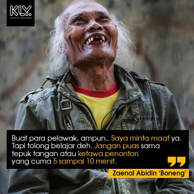 Pesan Boneng untuk komedian zaman now / Credit: KapanLagi