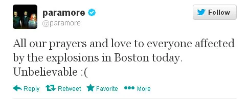 Dukungan Dari Paramore