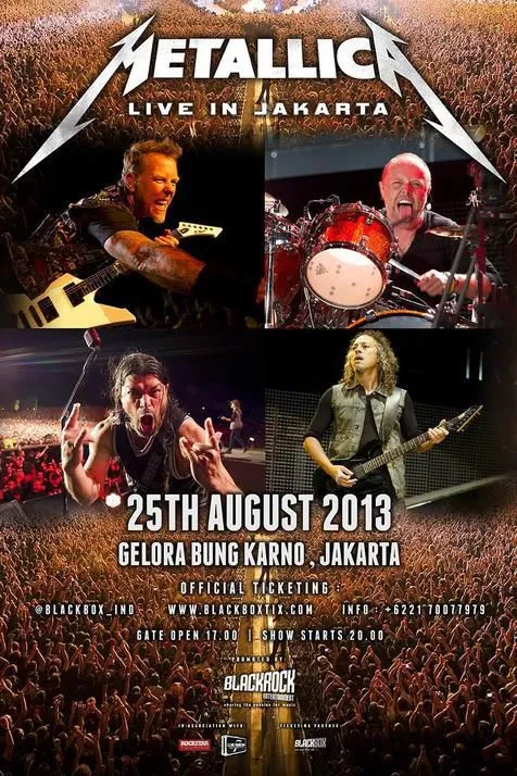 Poster resmi Metallica. @Twitter/BlackRock_Ent