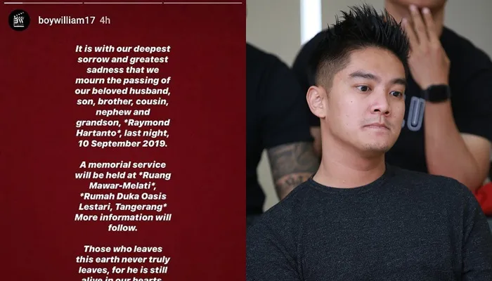 Ucapan Boy William untuk sang adik © Instagram/boywilliam17