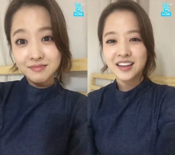 Park Bo Young menyapa fans lewat siaran V LIVE setelah Seoul Drama Awards. © kpopherald.com