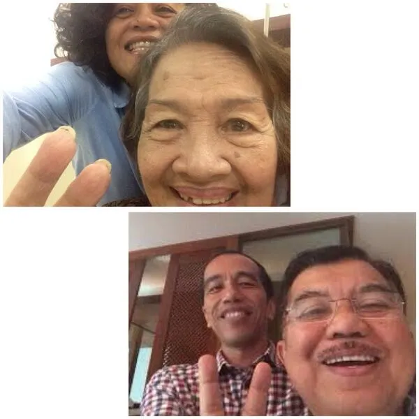Mira Lesmana dan Ibunda Parodikan Selfie Jokowi - JK/@mirales