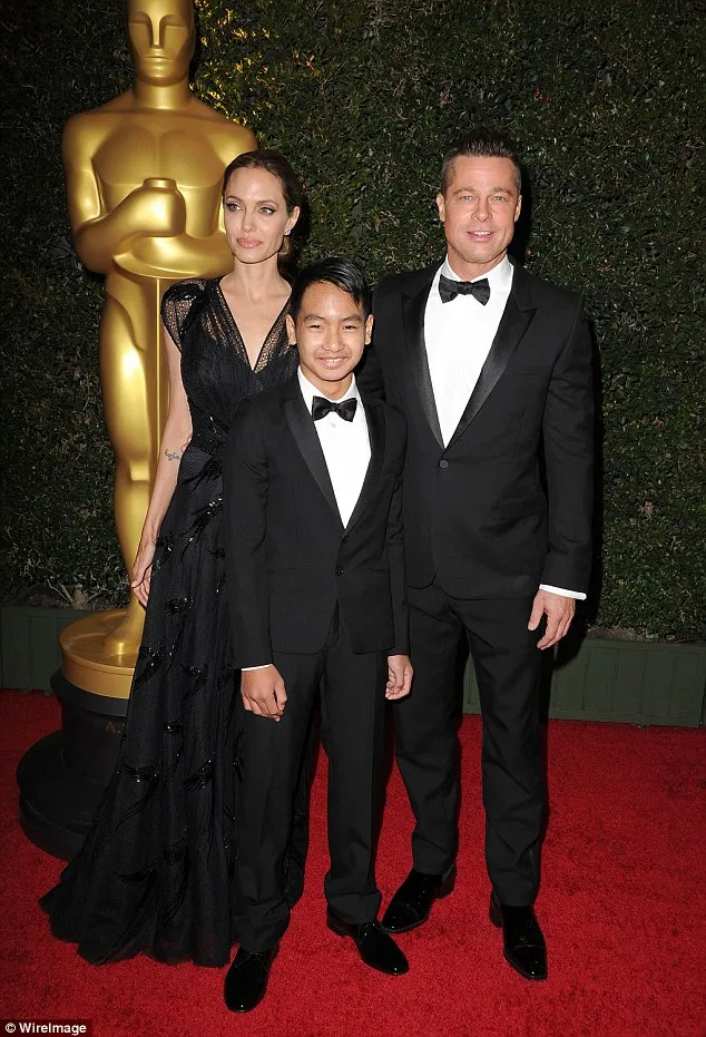 Brad Pitt, Jolie & Maddox © Daily Mail