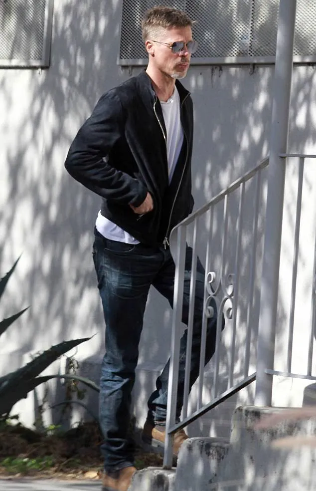 Brad Pitt terlihat lebih kurus © via dialymail.co.uk
