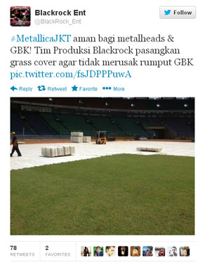 Demi Konser Metallica, Untuk Pertama Kalinya Rumput GBK 