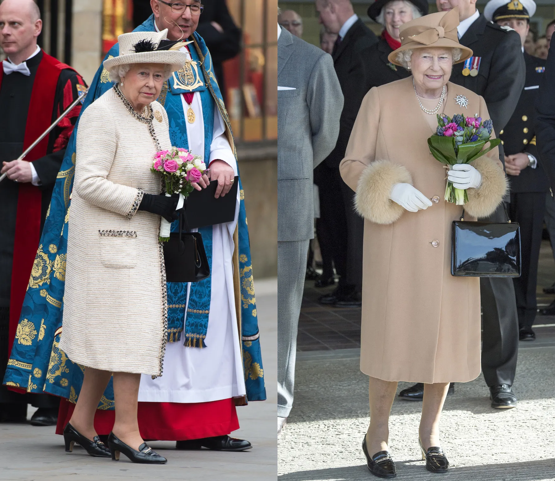 Ratu Elizabeth II dan anggota keluarga yang lain sering pakai sepatu yang sama © Splashnews