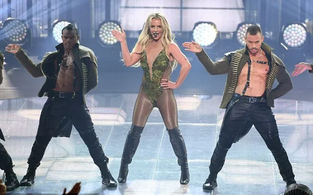 Penampilan Britney di konser London © Dailymail.co.uk