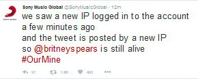 Sonny Music Global beri konfirmasi @ Twitter.com/SonyMusicGlobal