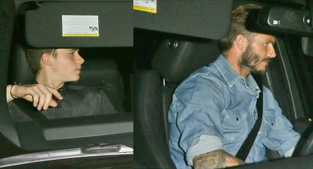 Brooklyn dan David Beckham hang out bareng © Daily Mail