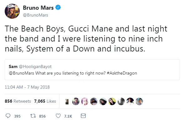Bruno Mars bakal usung musik rock di lagu-lagu terbarunya nanti? © twitter.com/BrunoMars