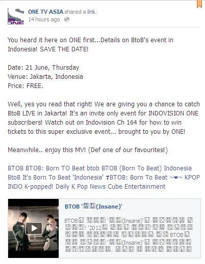 FB resmi ONE TV ASIA