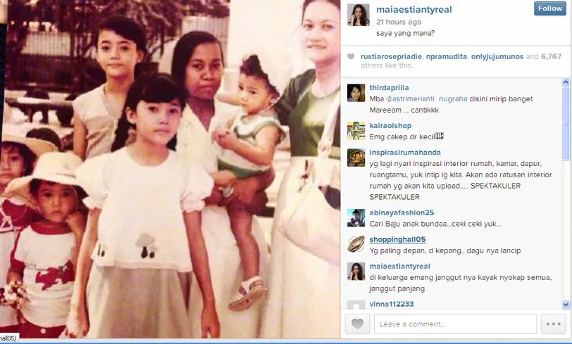 Maia Estianty saat masih muda © Instagram/Maia Estianty