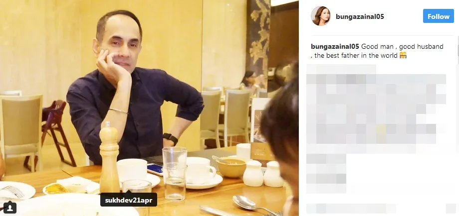 Bunga puji sang suami dengan manis ©instagram/bungazainal05
