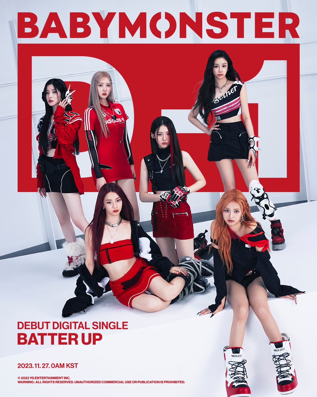 (BABYMONSTER Digital Single 'Batter Up' credit: instagram.com/babymonster_ygofficial) 