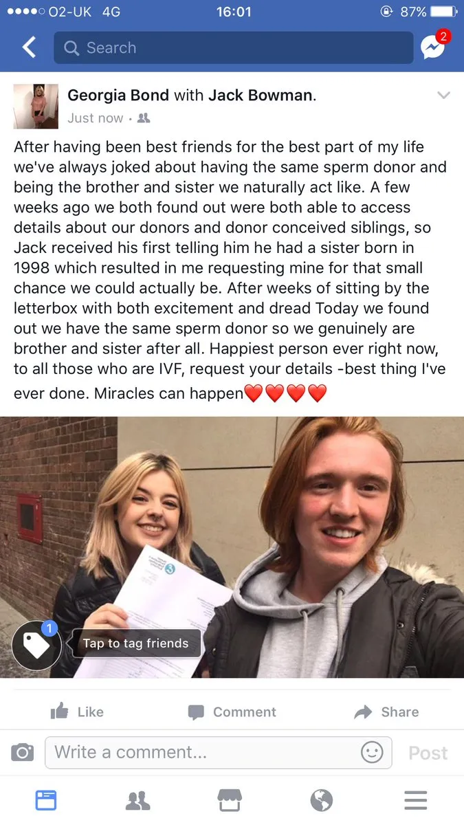 Gadis asal Liverpool ini menemukan kakak kandungnya yang terpisah dan ternyata sosok tersebut adalah sahabat baiknya sendiri © twitter.com/georgialeahbond