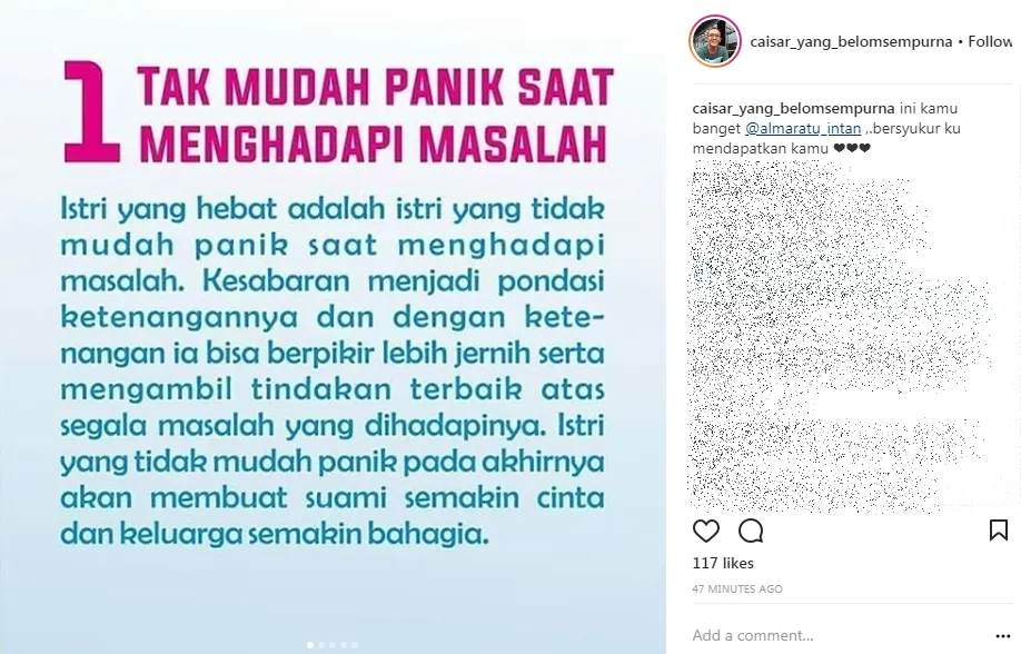 Kode Caisar buat Almaratu ©instagram/caisar_yang_belum_sempurna