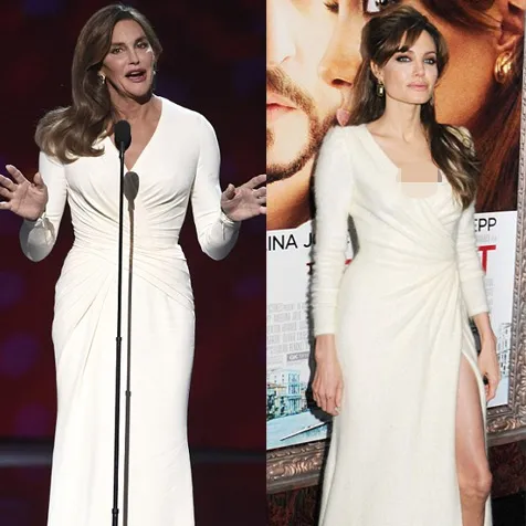 Salah satu gaya Jolie yang 'dijiplak' Caitlyn © istimewa