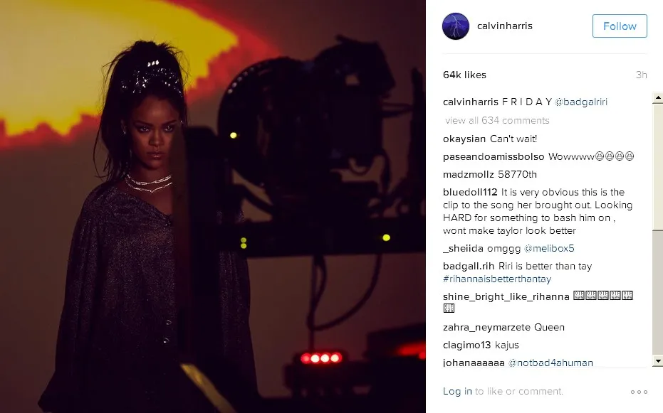 Rihanna © Instagram Calvin Harris