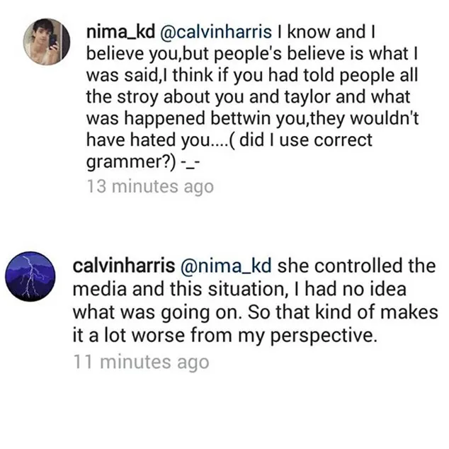 Komentar Calvin Harris © Instagram