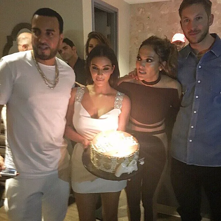 Di tengah badai drama Taylor Swift, Calvin Harris datang bersama Kim Kardashian ke ulang tahun Jennifer Lopez © instagram.com/frenchmontana
