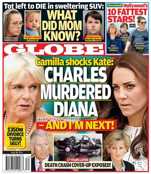 Globe dengan tegas mengatakan jika Pangeran Charles membunuh istrinya sendiri, Princess Diana/©globe.com