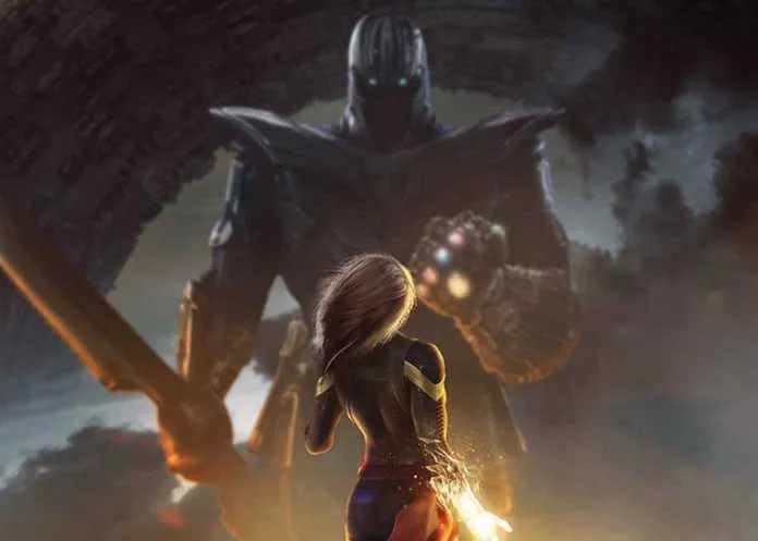 Captain Marvel VS Thanos / Credit: Istimewa