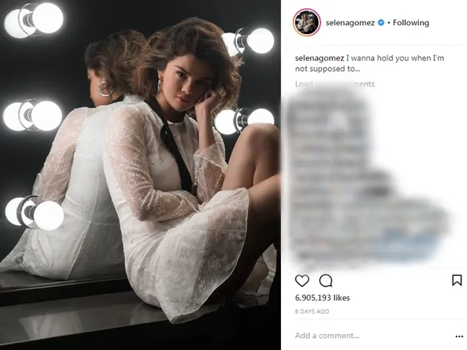 Penggalan lirik lagu baru Selena ini kode ya? © Instagram.com/SelenaGomez