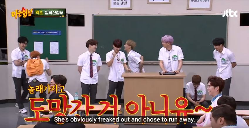 Contoh subtitle bahasa Inggris dalam variety show Korea 'Knowing Brothers' (credit: OnDemandKorea)