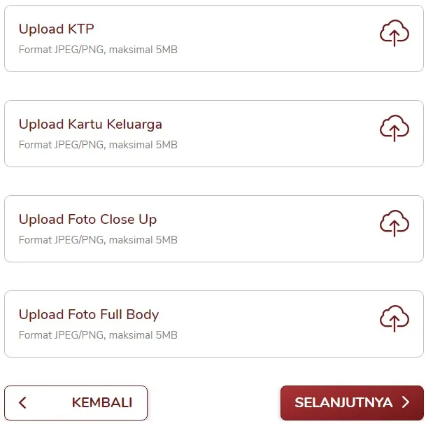 Perhatikan file yang harus disertakan dan ukuran maksimal file (credit: Kapanlagi.com/indosiar)